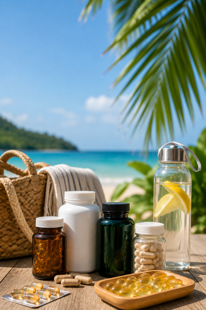 Tropikalna scena wellness na plaży